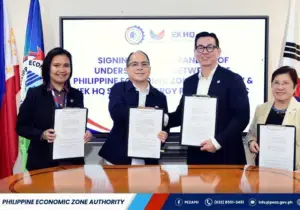 MOU Signing HQ Company, PEZA ink ecozone solar deal